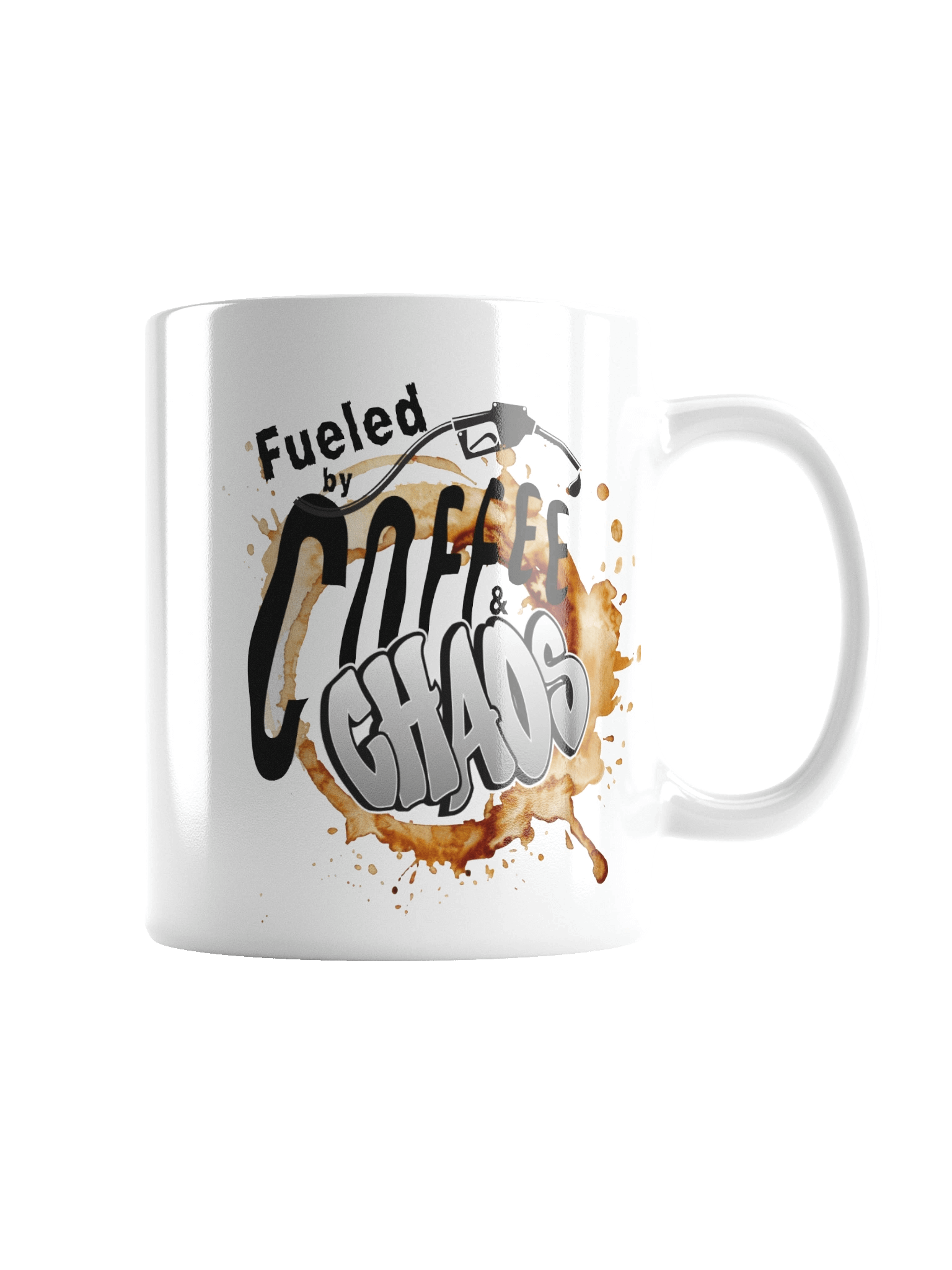 “Fueled by Coffee & Chaos” Graffiti Mug product image (1)
