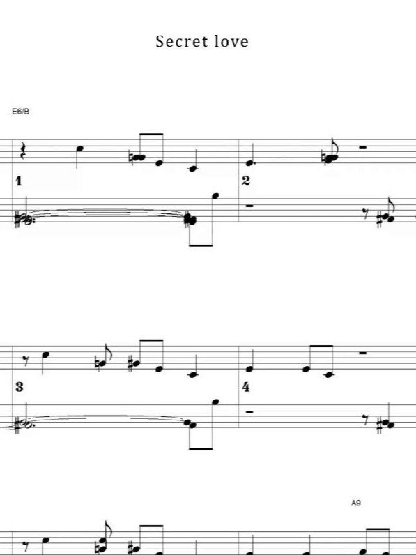 Secret love - Piano sheet music product image (1)