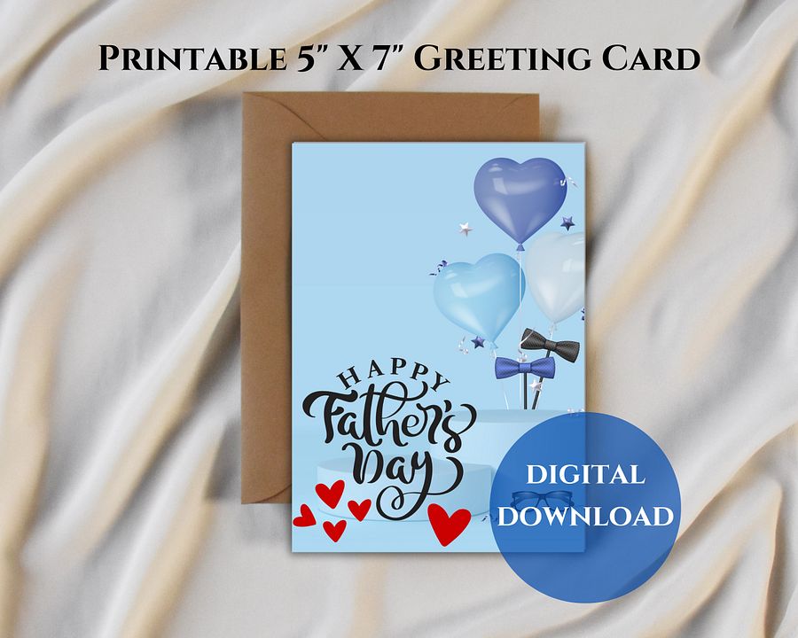 Balloons & Bow Ties Father's Day Card product image (1)