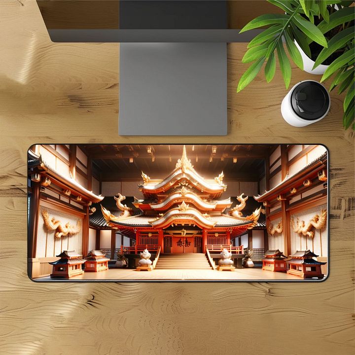 Golden Temple Serenity Desk Mat - 12"x22" product image (1)