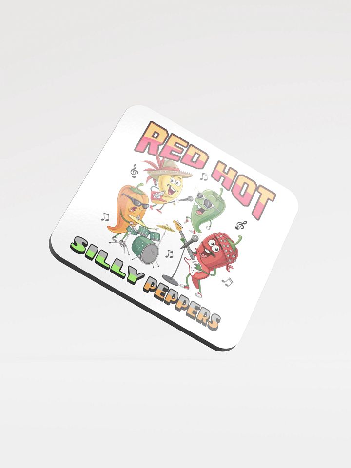 Red Hot Silly Peppers Cork Coaster Set product image (2)