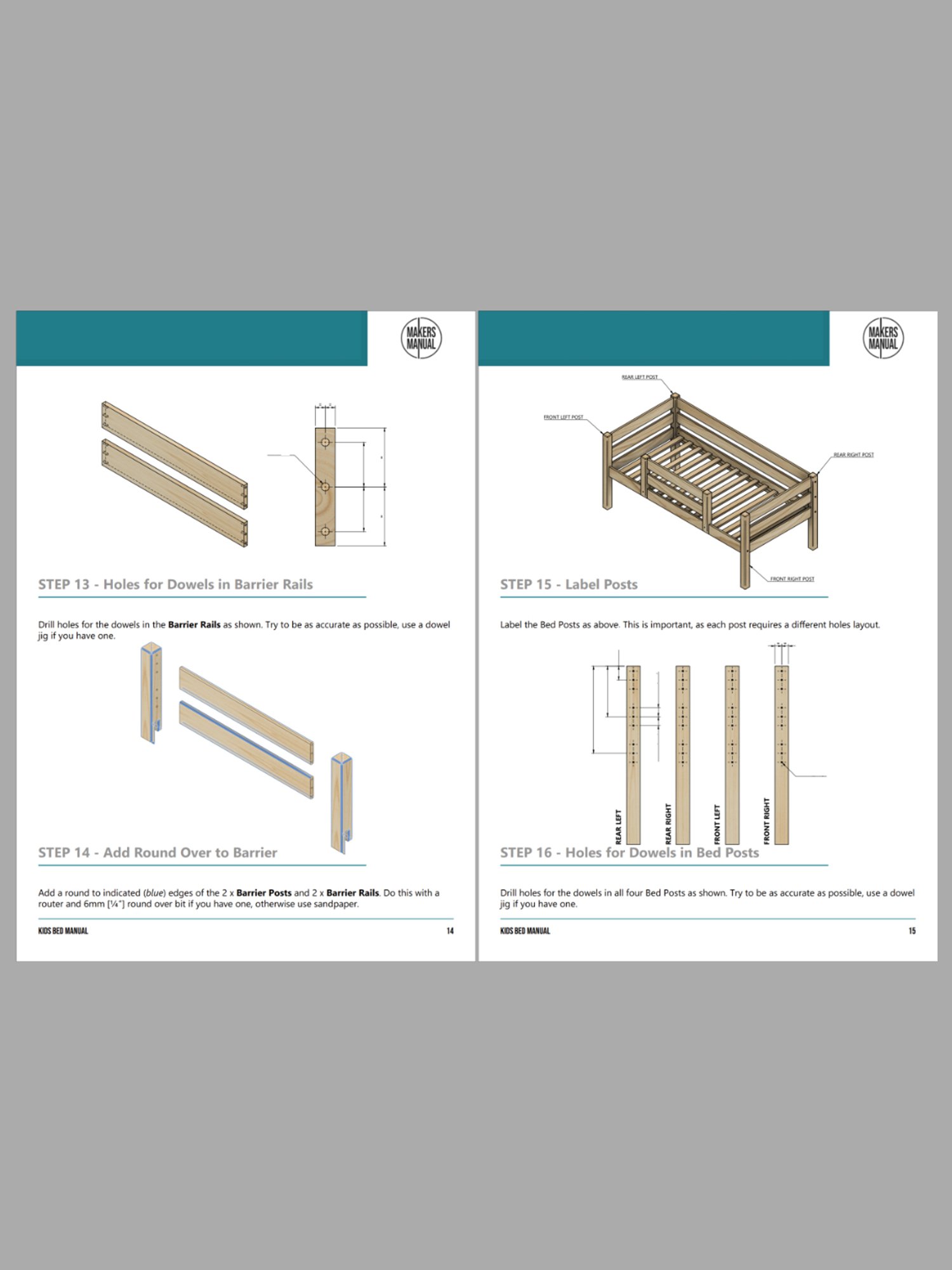 Kids Bed with Slide & Storage | Digital Plans product image (10)