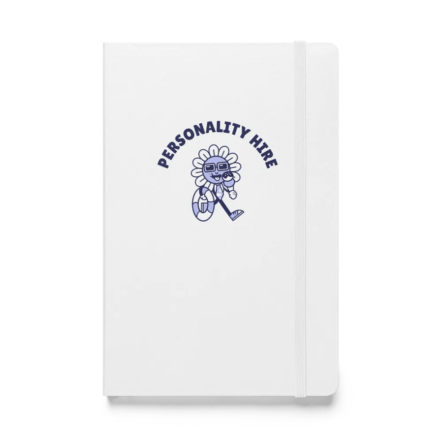 Funny Personality Hire Hardcover Notebook -White product image (1)