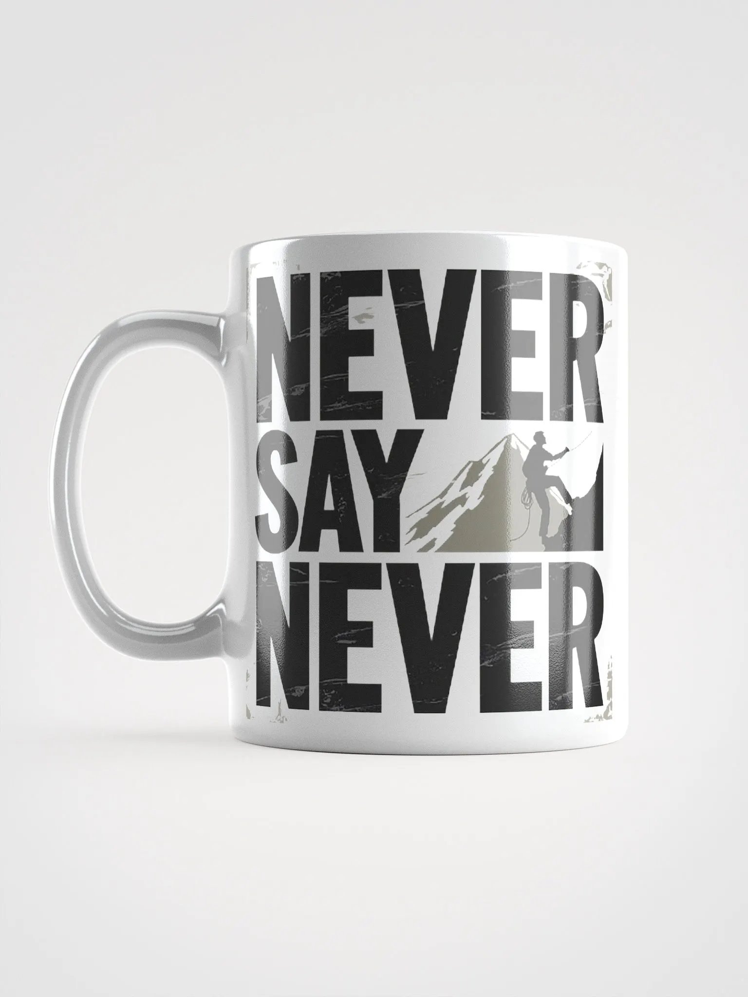 "Never Say Never" #Motivational Glossy White Mug product image (16)