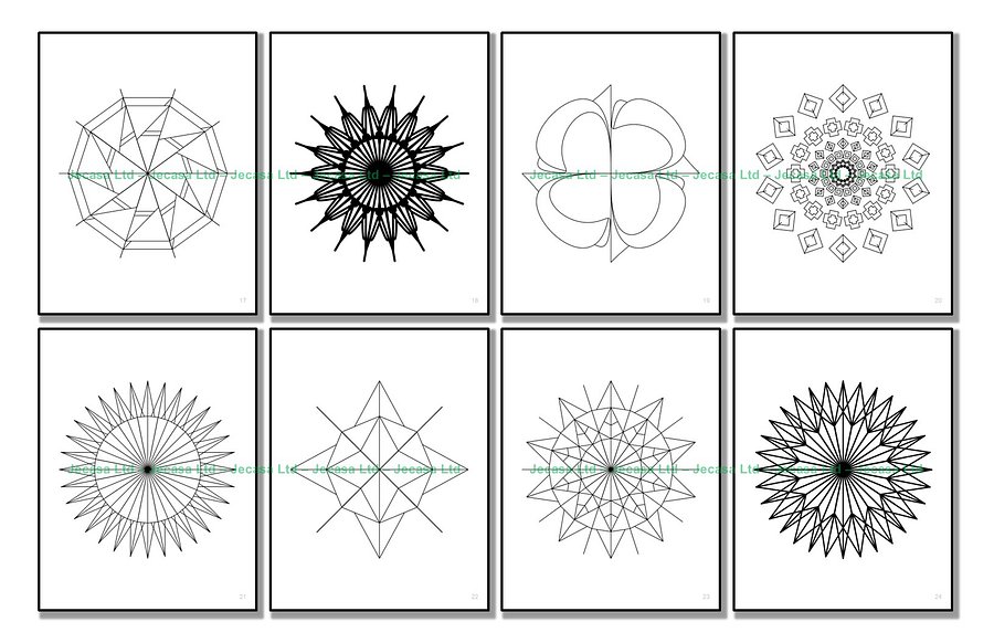 100 Geometric Mandala Coloring Pages | PDF | Digital File | Series GM2025 Vol. 8 product image (5)