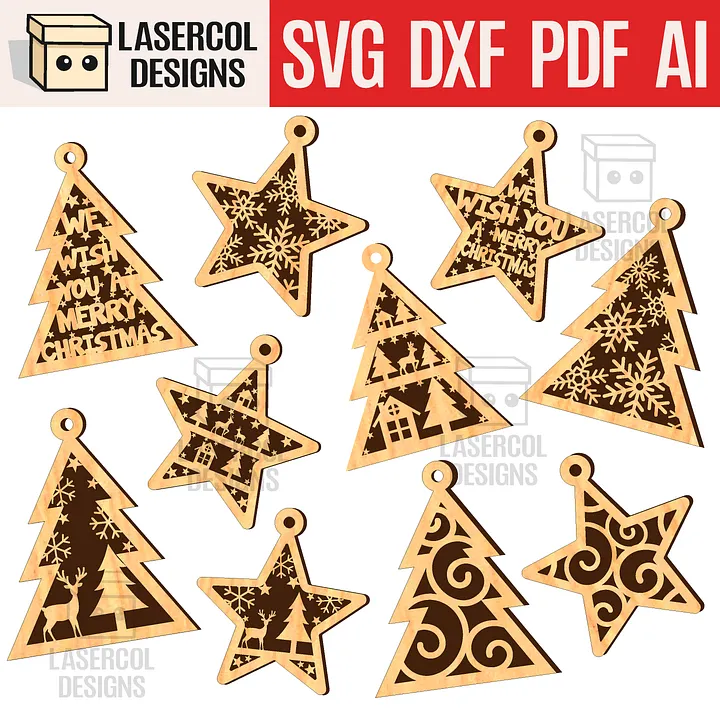 Christmas Ornaments - Laser Cut Files product image (1)