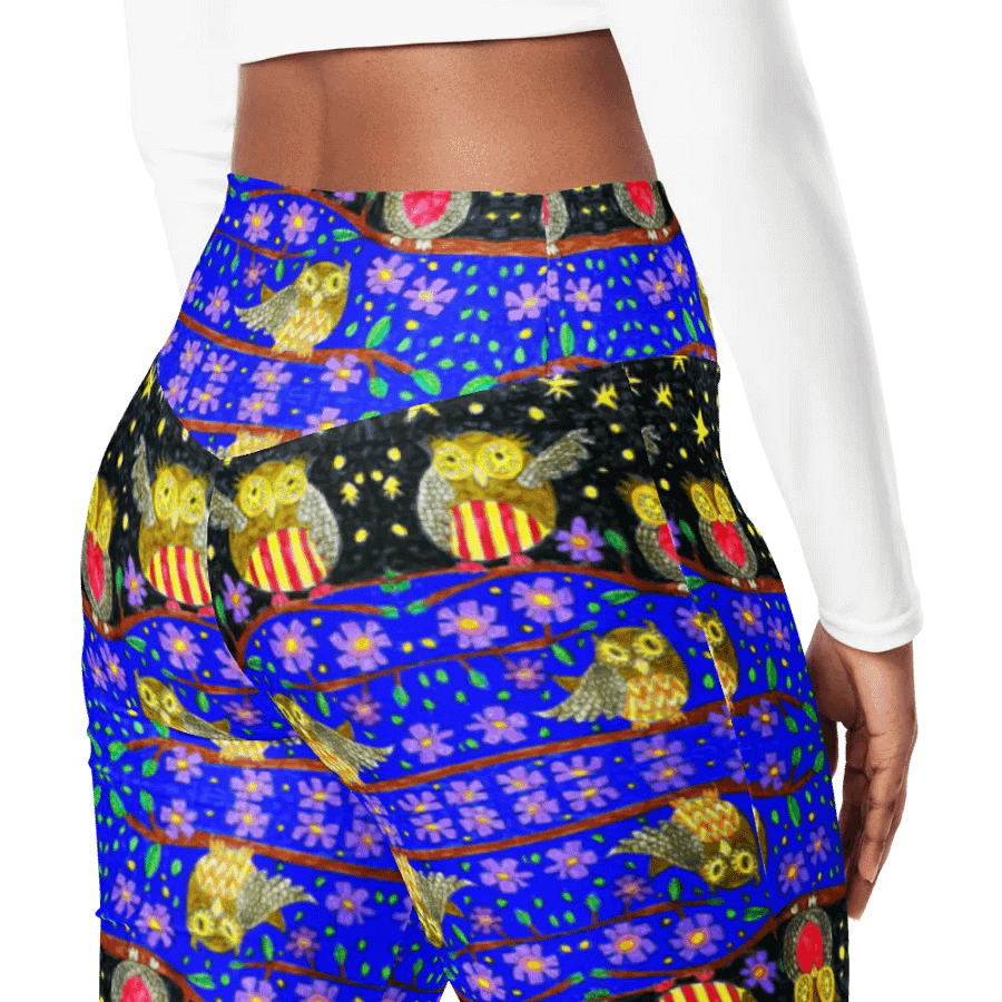 Whimsical Owl Delight Flare Leggings product image (10)