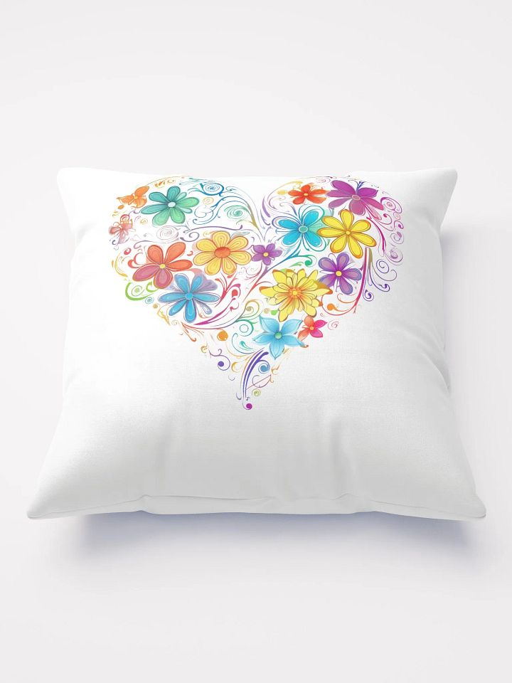 Floral Heart Rainbow Pillow product image (2)