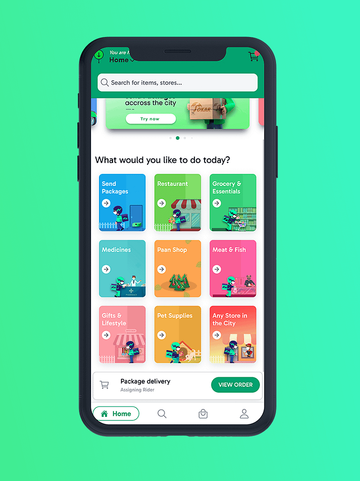 Ionic Jokar (All-in-One Delivery – Dunzo Clone) App Template product image (2)