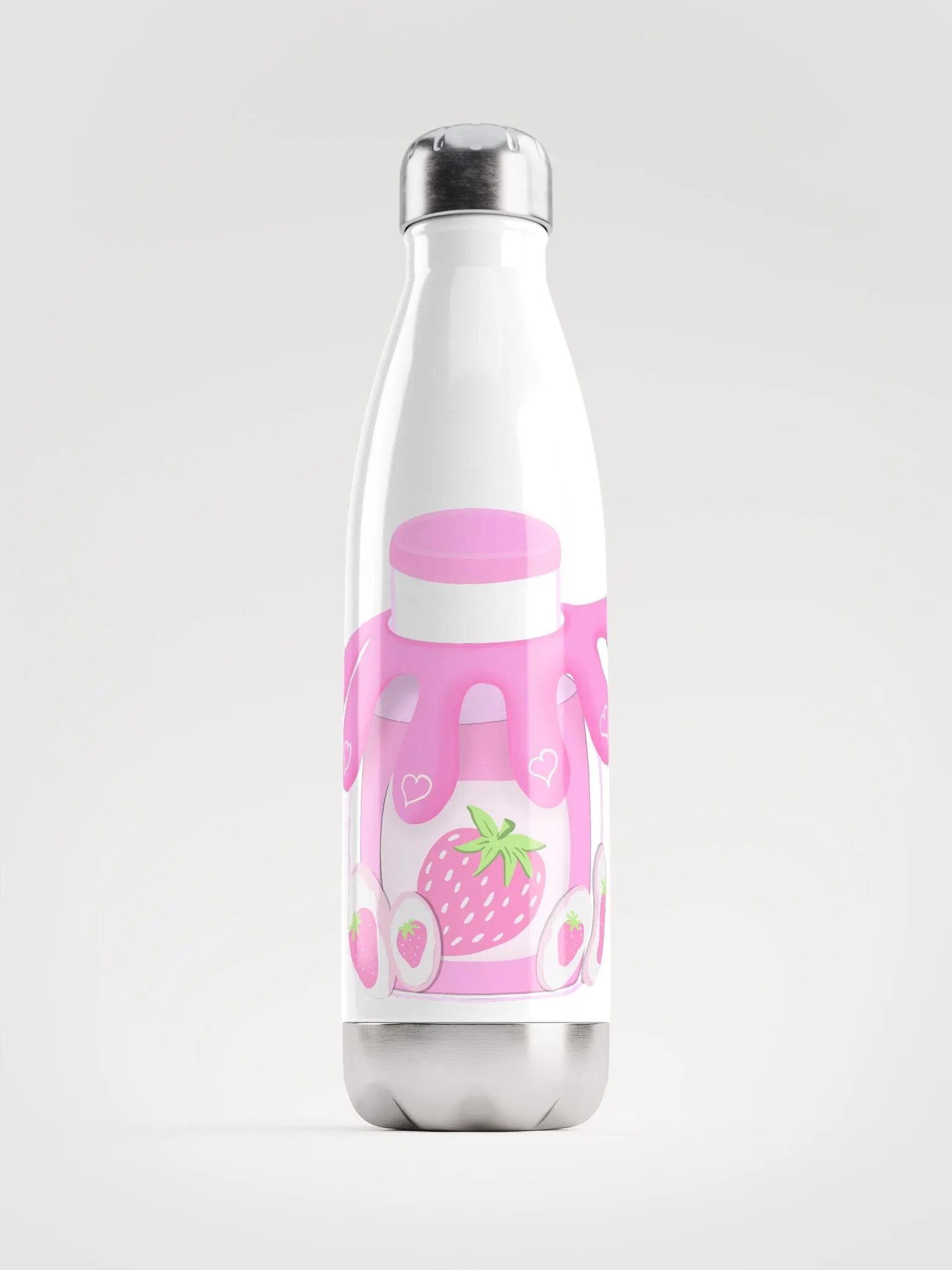 Strawberry Milk Waterbottle - black product image (6)