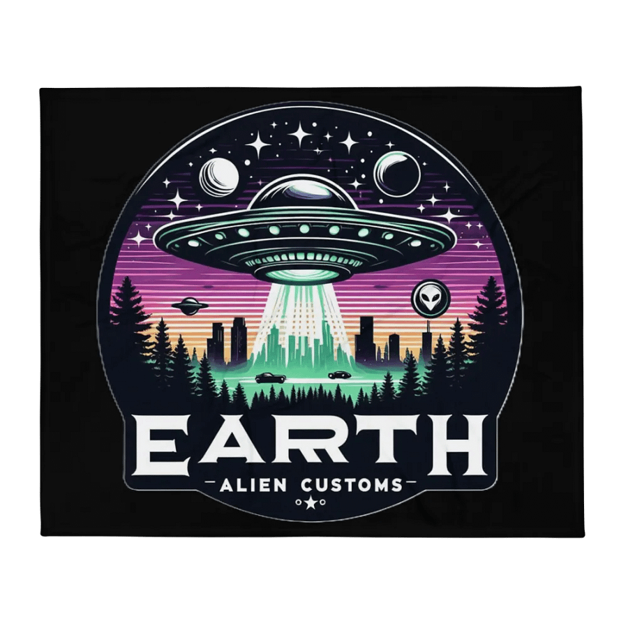 Alien Invasion Throw Blanket product image (1)