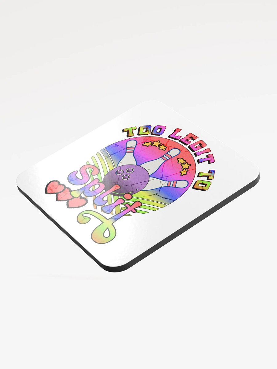 Too Legit To Split Bowling Retro Motion Cork Coaster product image (3)