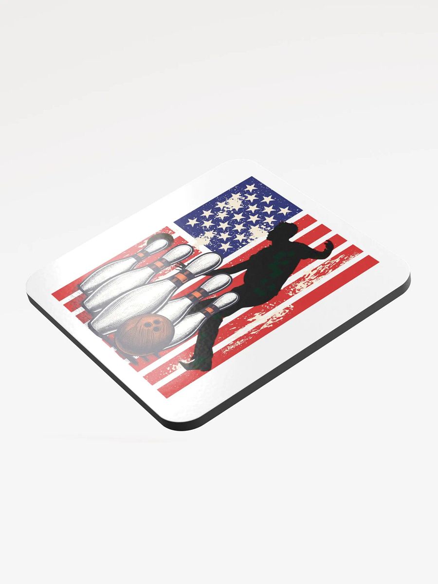Flag American Bowling Strike! Vintage Coaster product image (3)