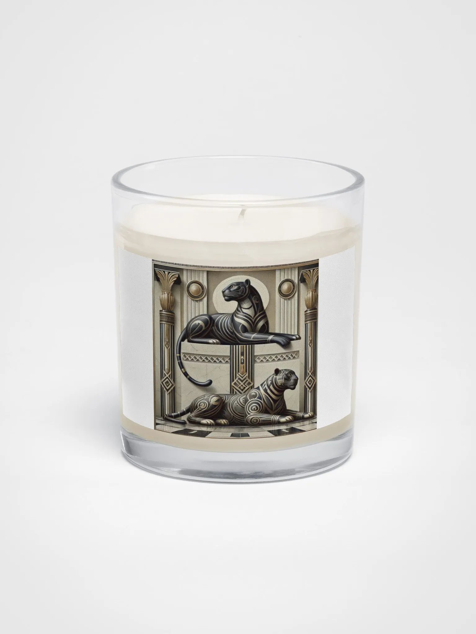 Regal Deco Guardians - Timeless Art Deco Elegance - Soy Wax Candle product image (1)