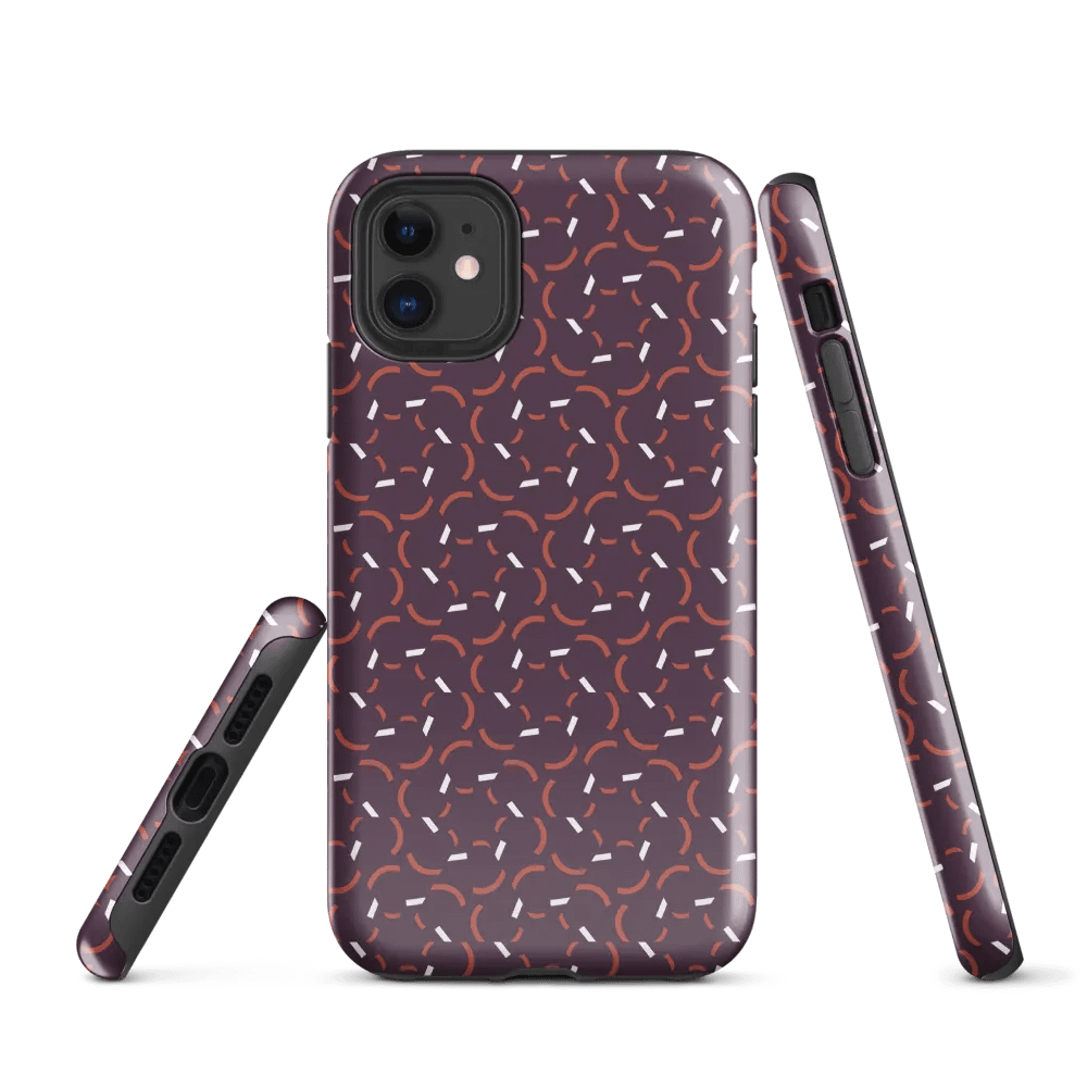 Violet Flux Geometric Pattern iPhone Tough Case product image (1)