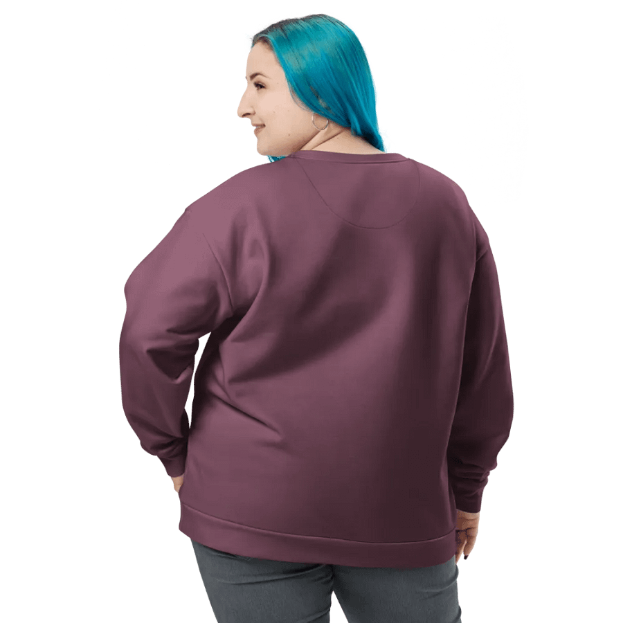 Plain Deep Purplish Red Soft Summer Unisex Recycled Polyester Heavyweight Premium Sweatshirt by Treasure Pie product image (11)