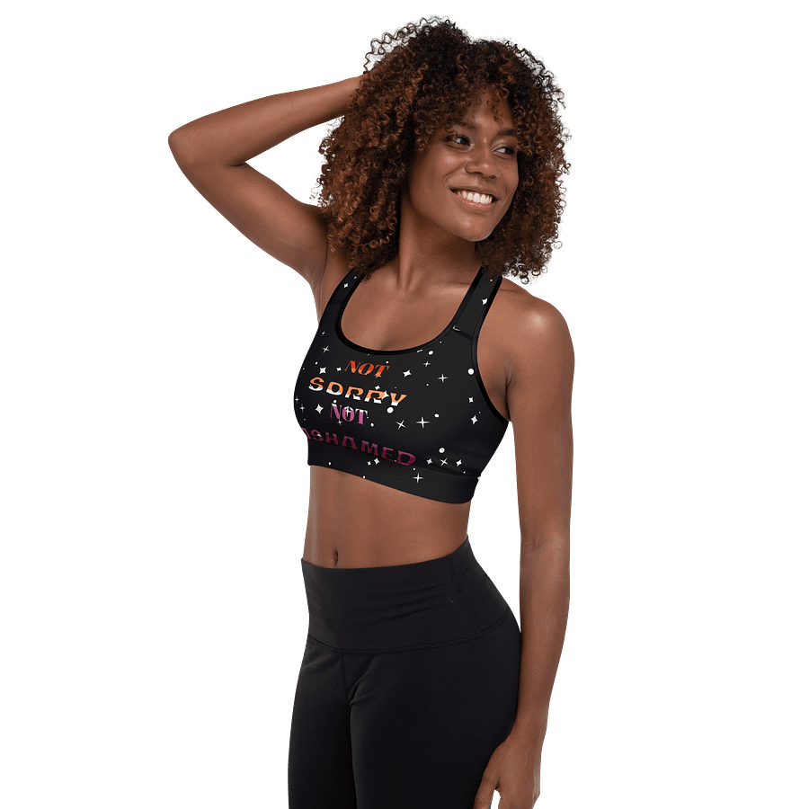 Not Sorry Not Ashamed Sports Bra (Lesbian Edition) product image (5)