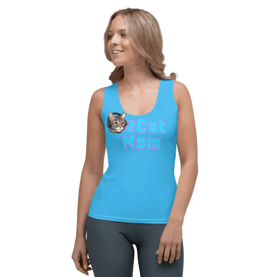 #CatMom Ladies Tank Top [blue] product image (1)