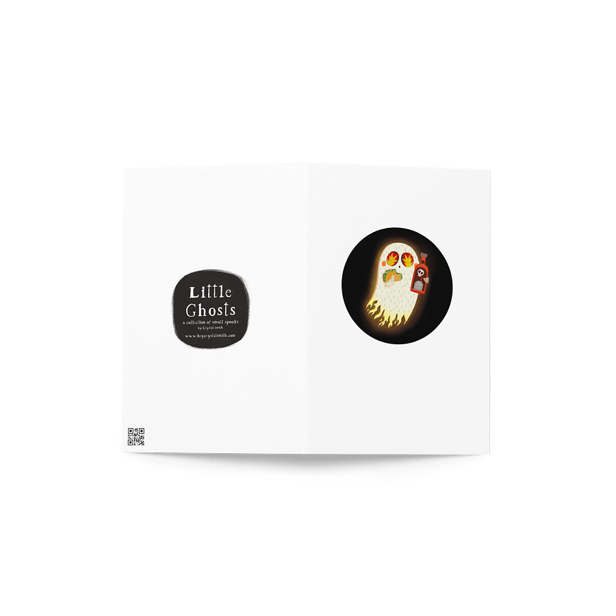 Little Ghost Hot Sauce Taco - Greeting Card product image (5)