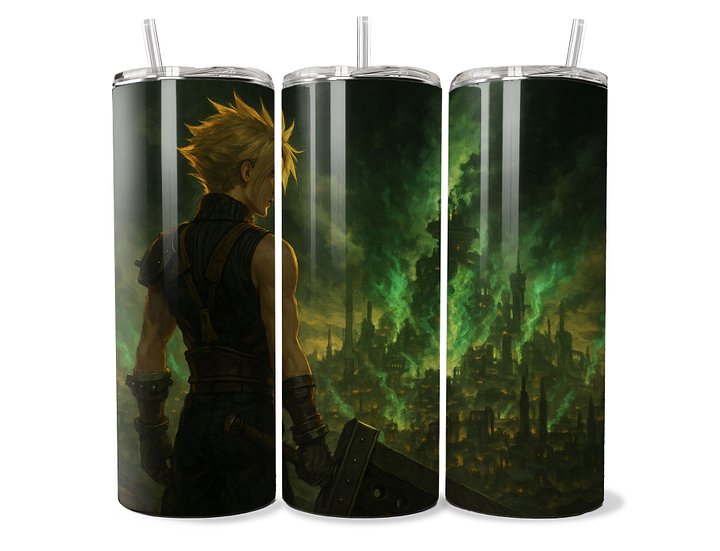 Final Fantasy VII – Cloud Over Midgar 20oz Stainless Steel Tumbler product image (1)