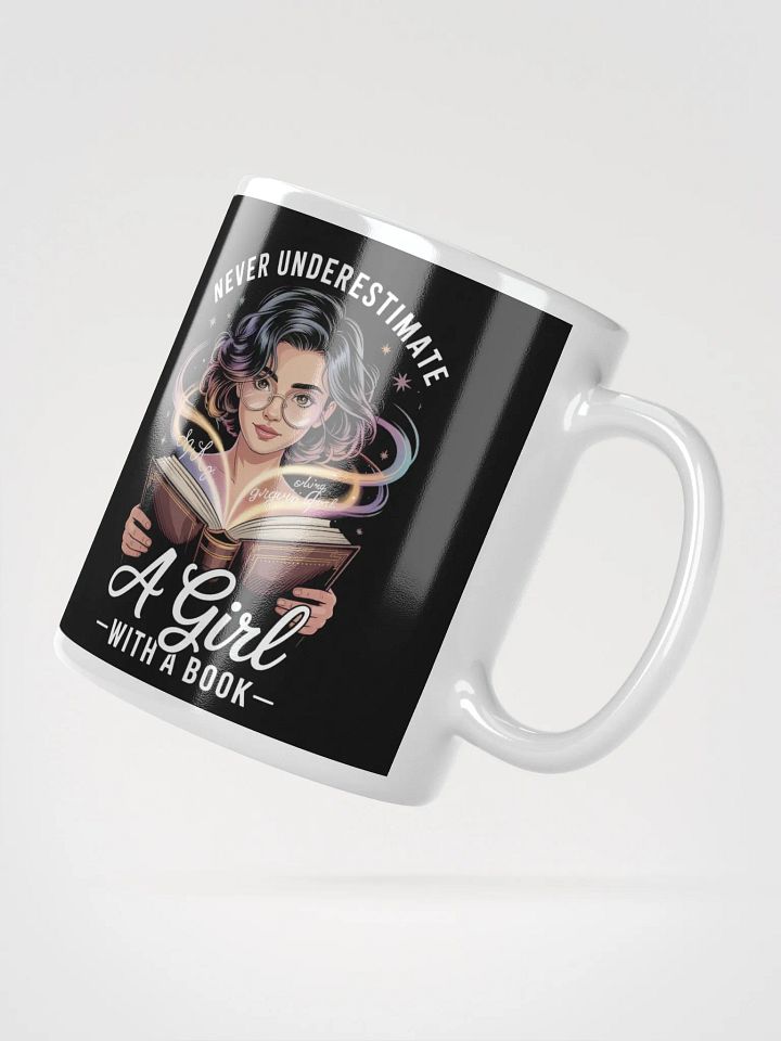 Never Underestimate a Girl with a Book – Empowering Book Lover Mug product image (2)