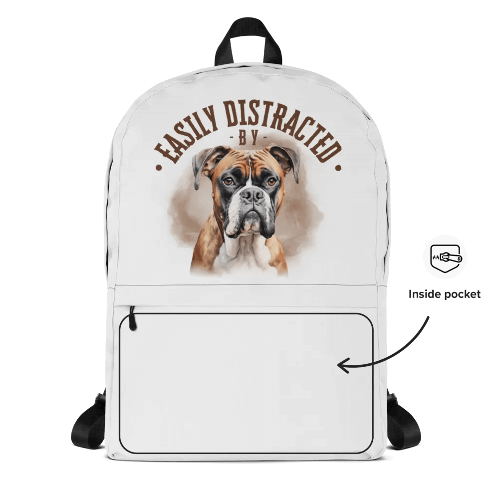 Easily Distracted By Boxer All-Over Print Backpack product image (5)