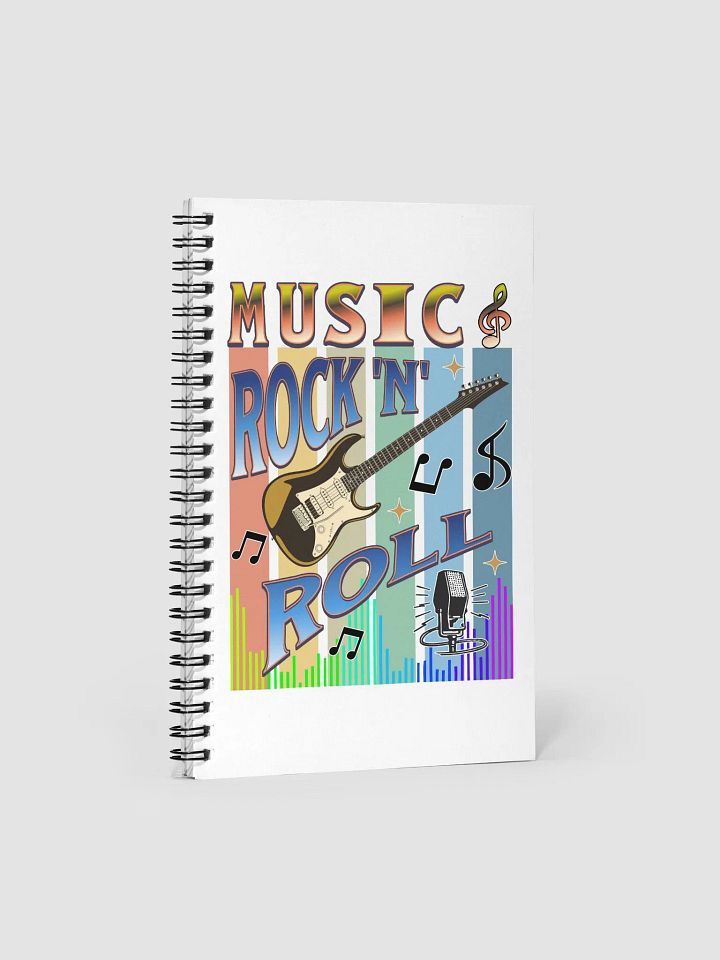Music Rock N Roll Guitar Vibes Spiral Notebook product image (1)