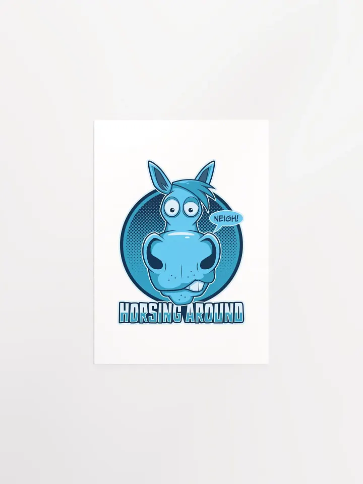Funny Retro Horse Lover Poster – Horsing Around Print product image (8)