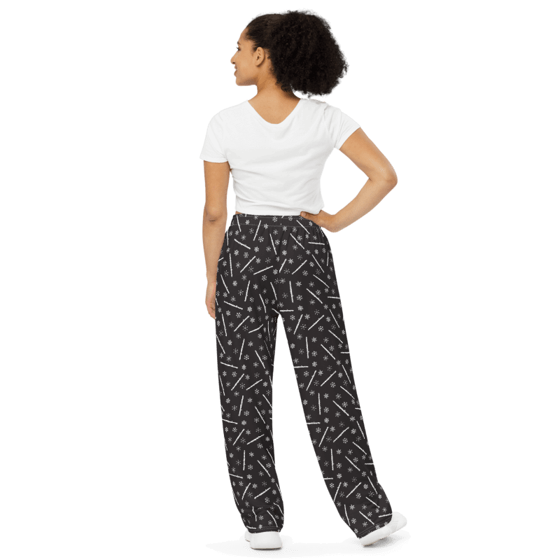 Piccolo - Flutes and Snowflakes Unisex Wide-Leg Pajama Pants product image (3)