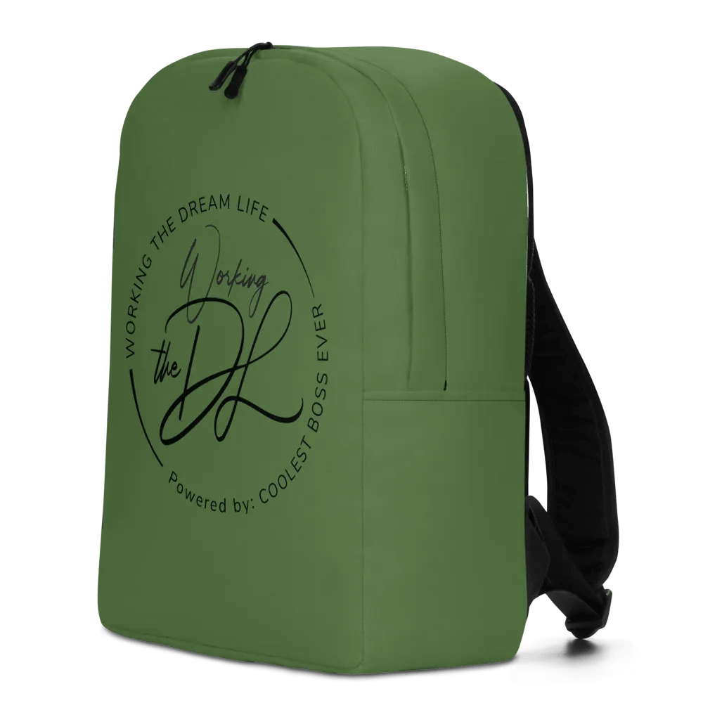 Work the Dream Life – Green Minimalist All-Over Print Backpack for Work, Travel & Everyday Use product image (2)
