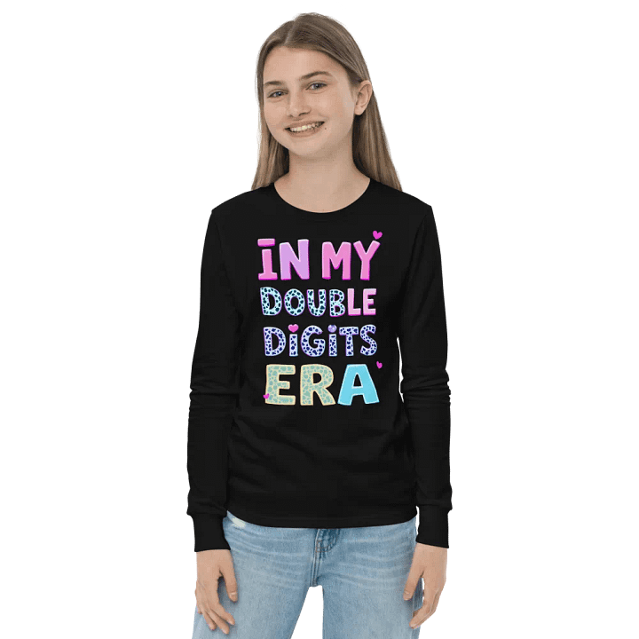 In My Double Digits Era - 10th Birthday T-Shirt for Kids & Tweens Long Sleeve Tee product image (4)