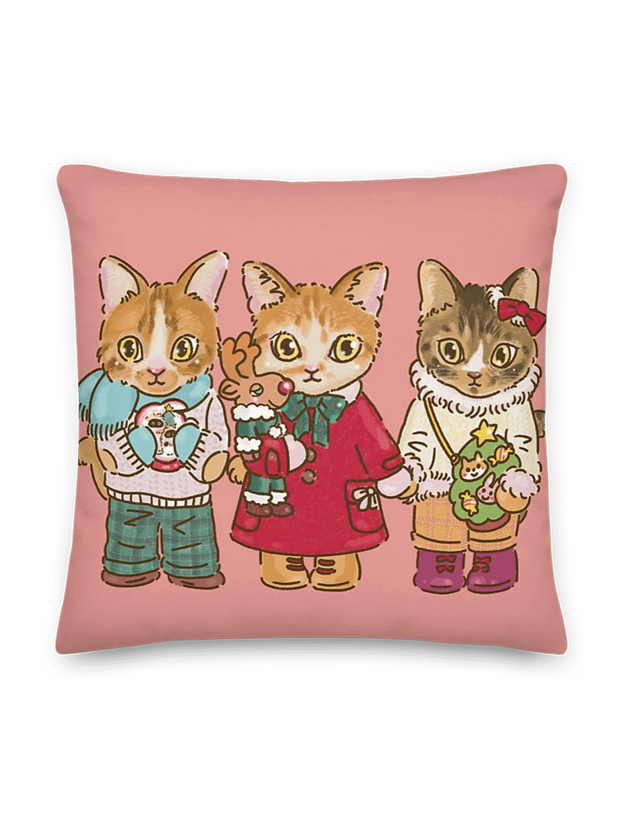Kawaii Cat Xmas Pillow product image (1)