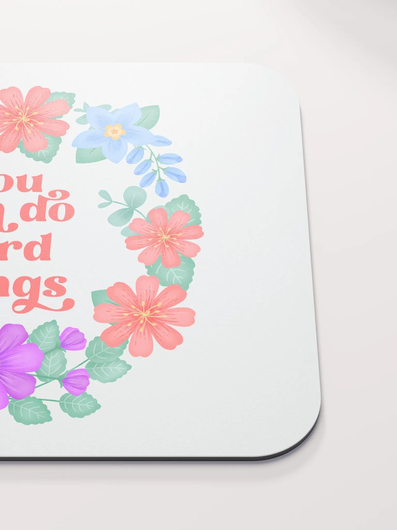 You can do hard things - Mouse Pad White product image (5)