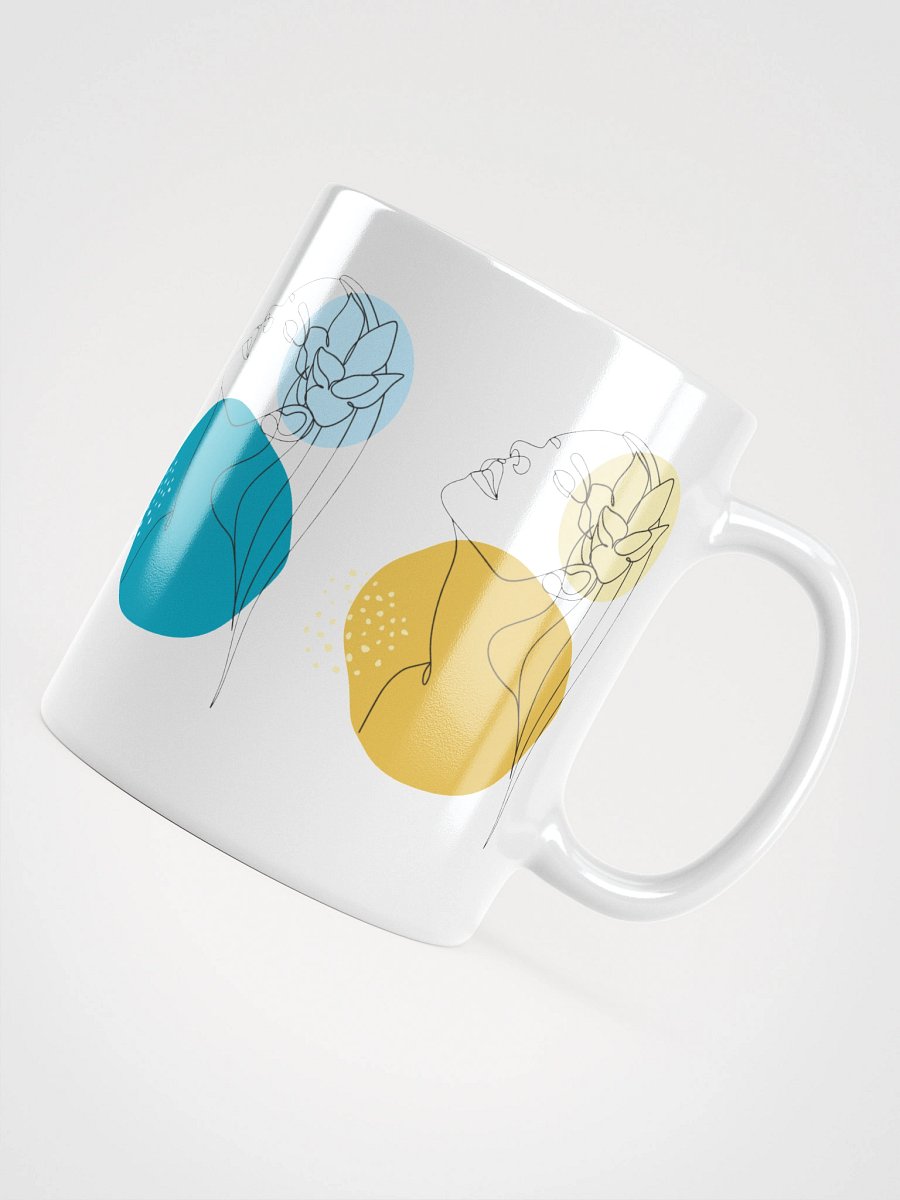 Mug Blanc Equilibre Femme Solaire - Joie en Mouvement - Idée Cadeau Raffiné product image (4)