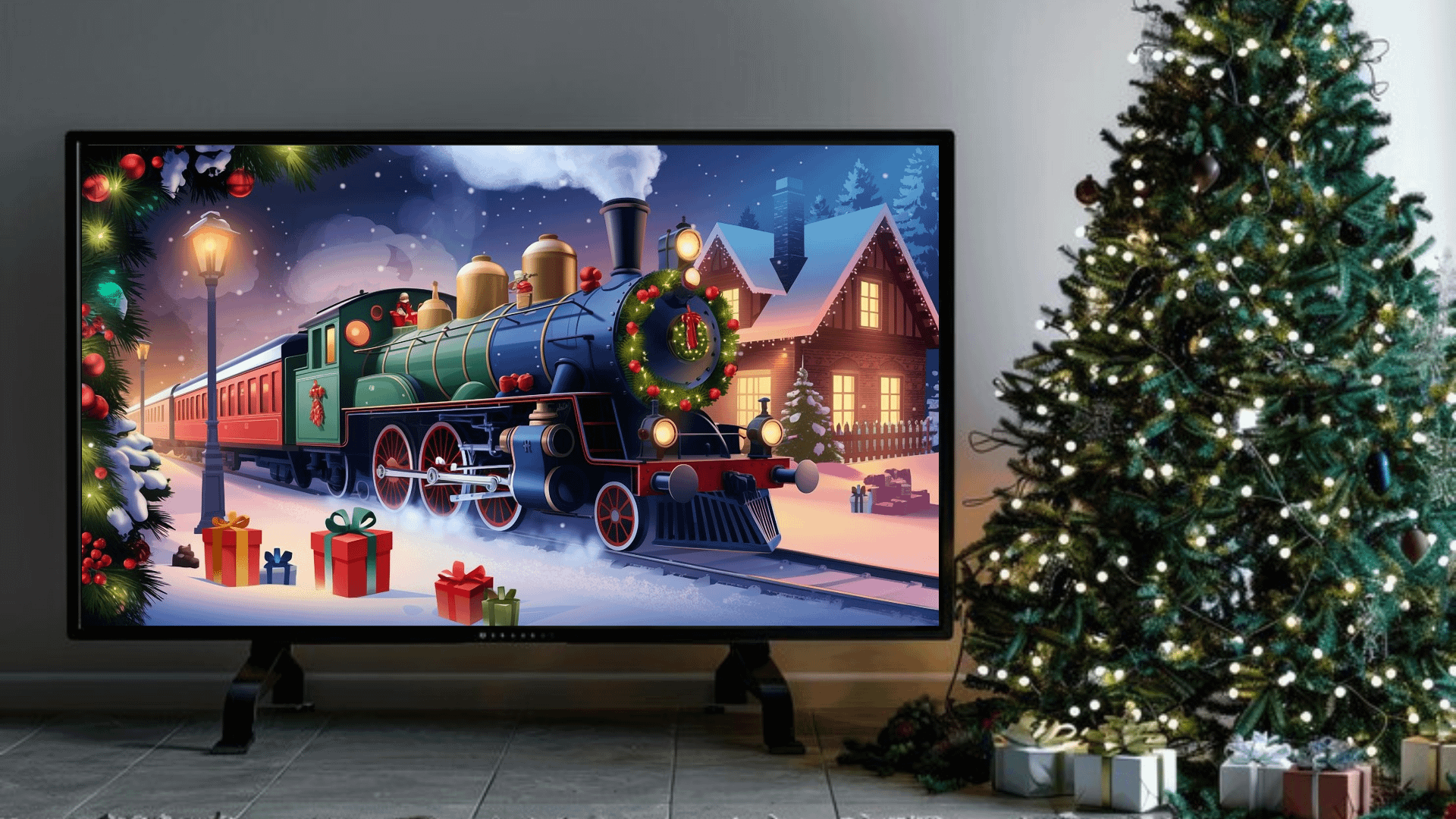 Mesmerizing Christmas Train A Nostalgic Winter Journey - Frame TV III product image (4)