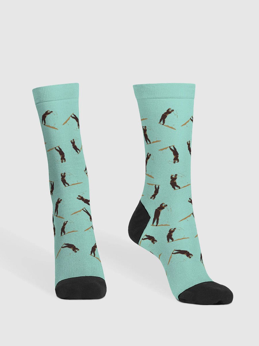 From the Drop Zone Splatter Mint Green Crew Socks product image (2)