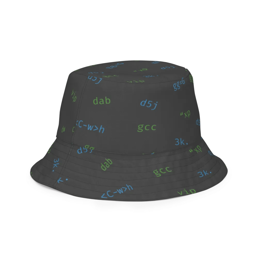 Reversible Vim motions bucket hat product image (12)
