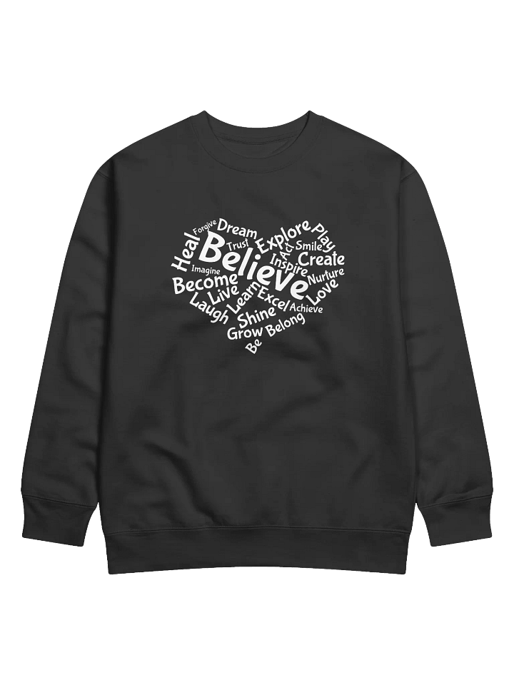 Motivational Pullover - heart shaped word cloud product image (1)