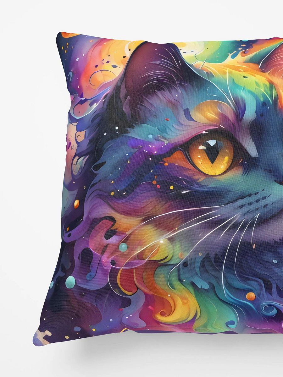Cosmic Colorful Kitty Pillow product image (5)
