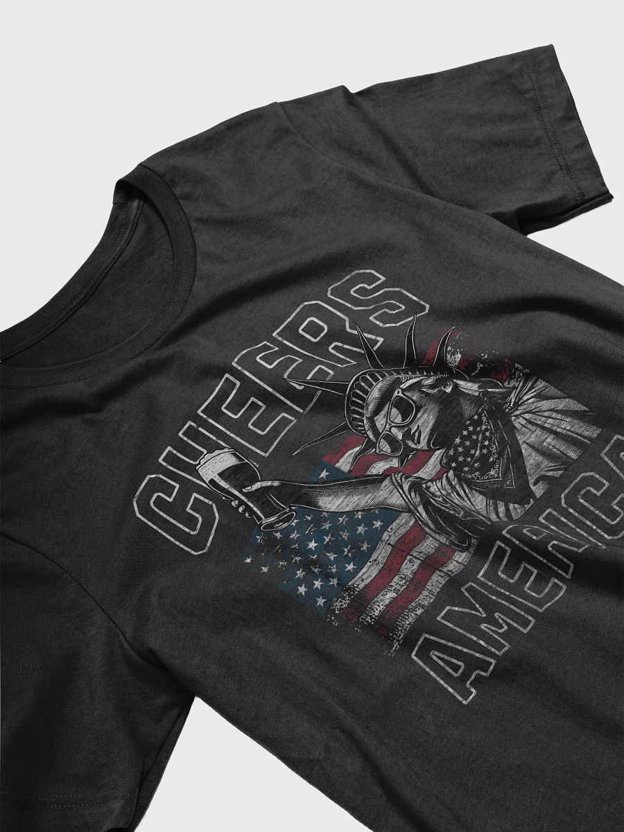 Liberty cheers USA shirt, America glass beer T-shirt, funny USA tee product image (3)