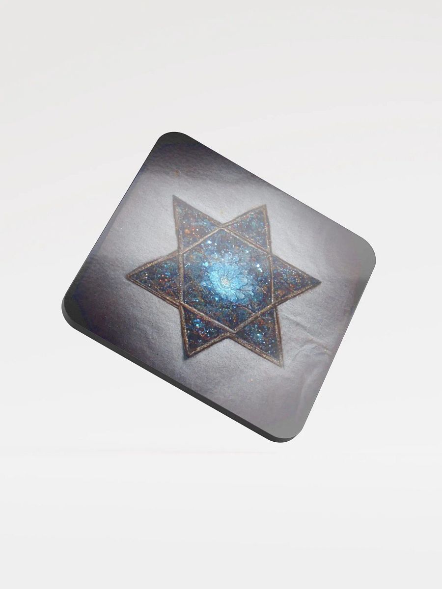 Galactic Blue Star Cork Coaster product image (1)