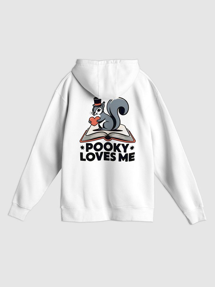 Premium, super soft Hoodie- images on both sides: Pooky Loves me, on book product image (2)
