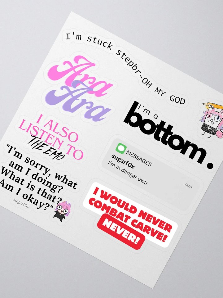 f0x quote sticker sheet product image (2)
