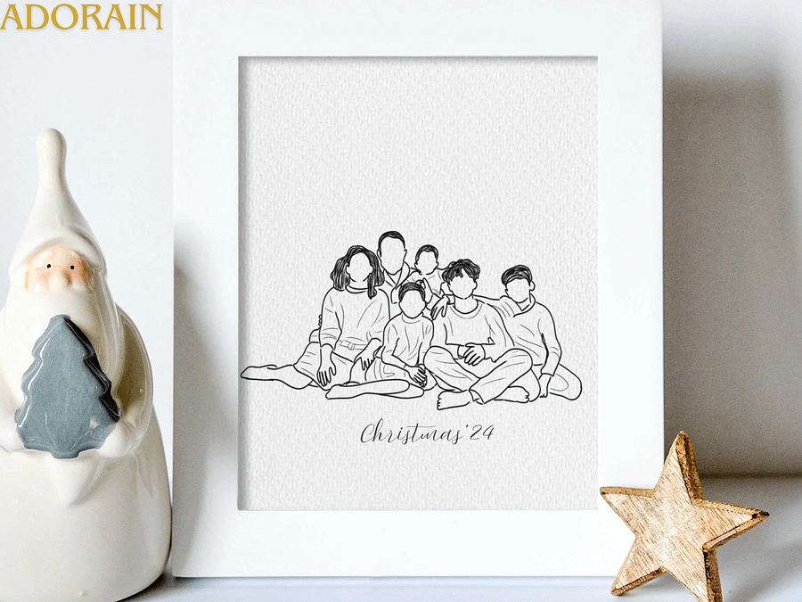Custom Line Drawing from Photo outline portrait product image (3)
