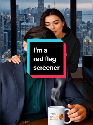 I'm a red flag screener 😁 cup and hoodie can be found on site #fyf #redflag #pinay #afam #philippines 