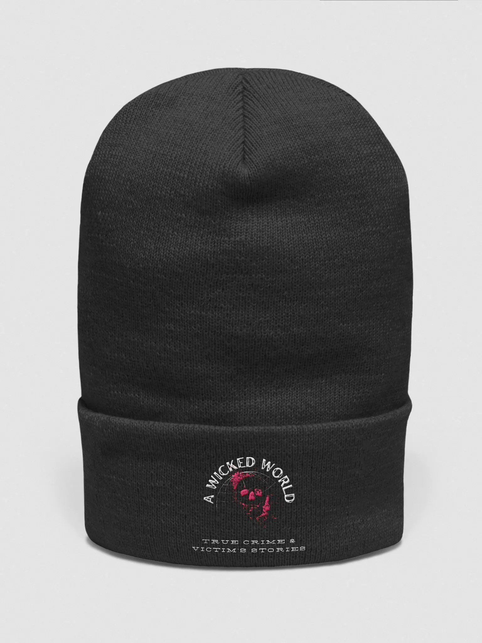 A Wicked World Cuffed Black Beanie product image (1)