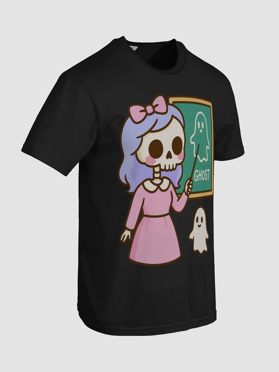 Skeleton Teacher and Ghostly Pupil Classroom Fun T-Shirt product image (69)