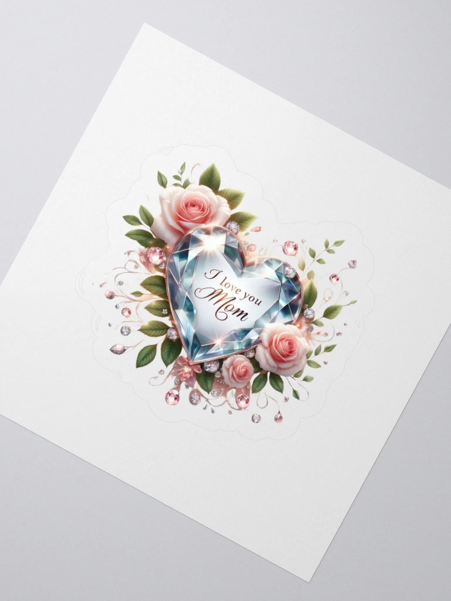 Mom's Love Diamond Kiss Cut Stickers product image (2)