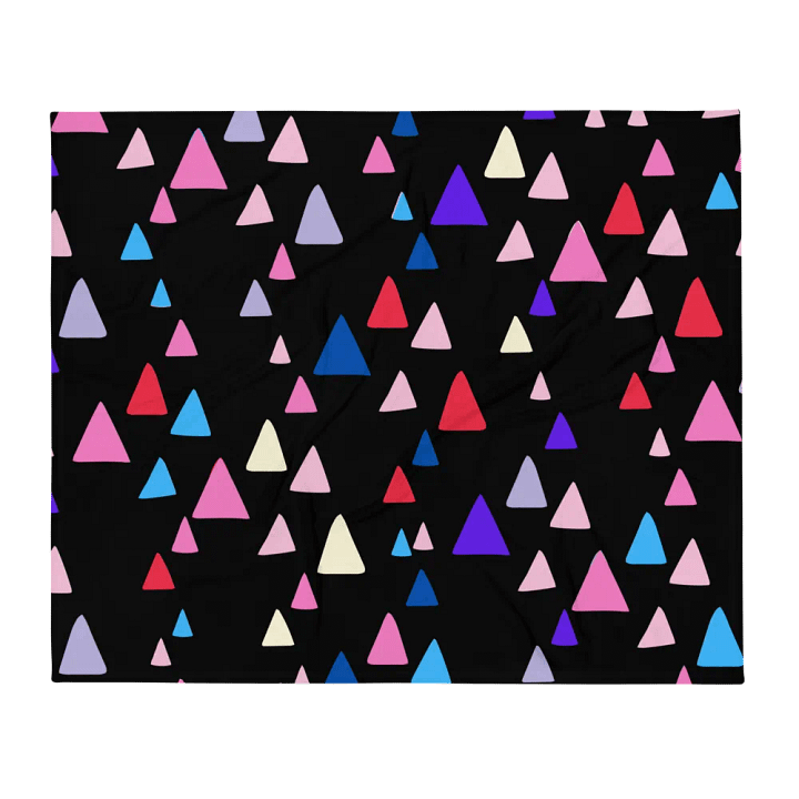 Multicolor Abstract Triangles Throw Blanket product image (2)