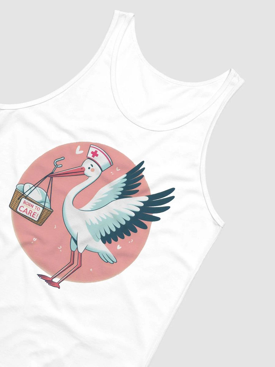 BORN TO CARE! Nurse Stork Jersey Tank product image (35)